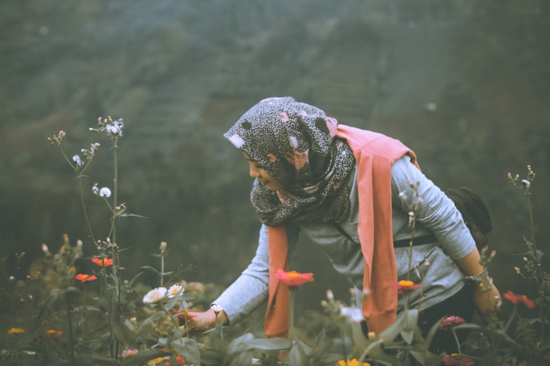 senior woman gardening