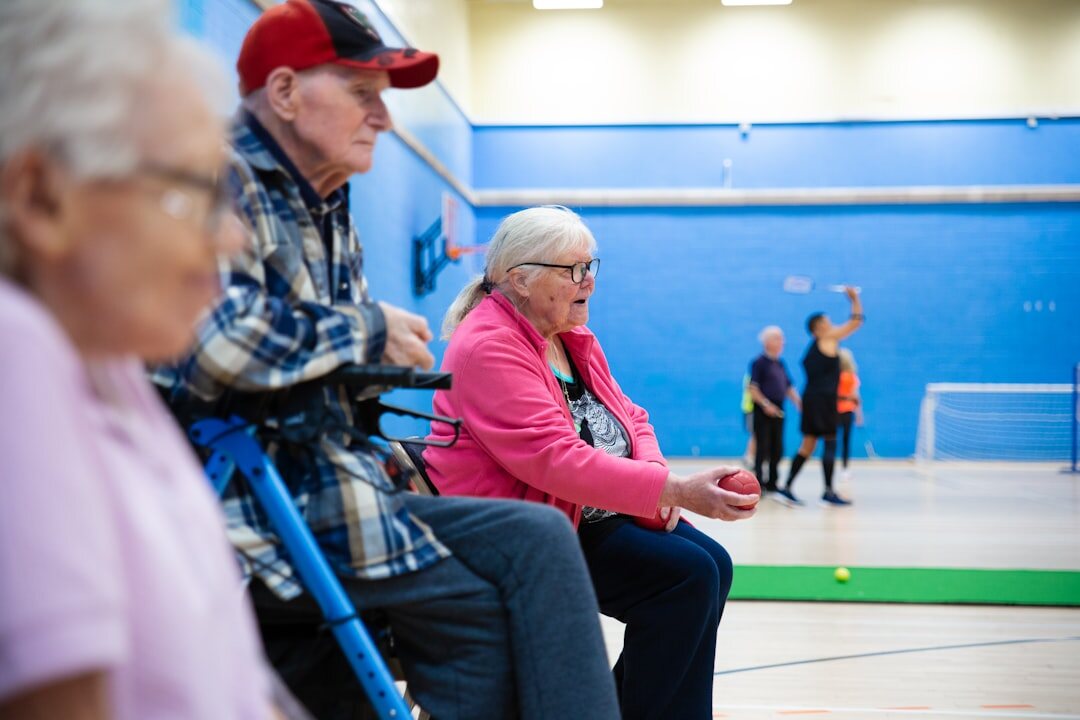 senior citizens at community center