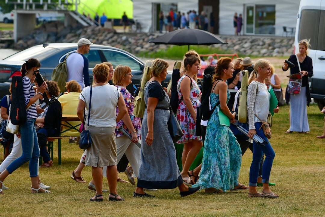 group of seniors at social event