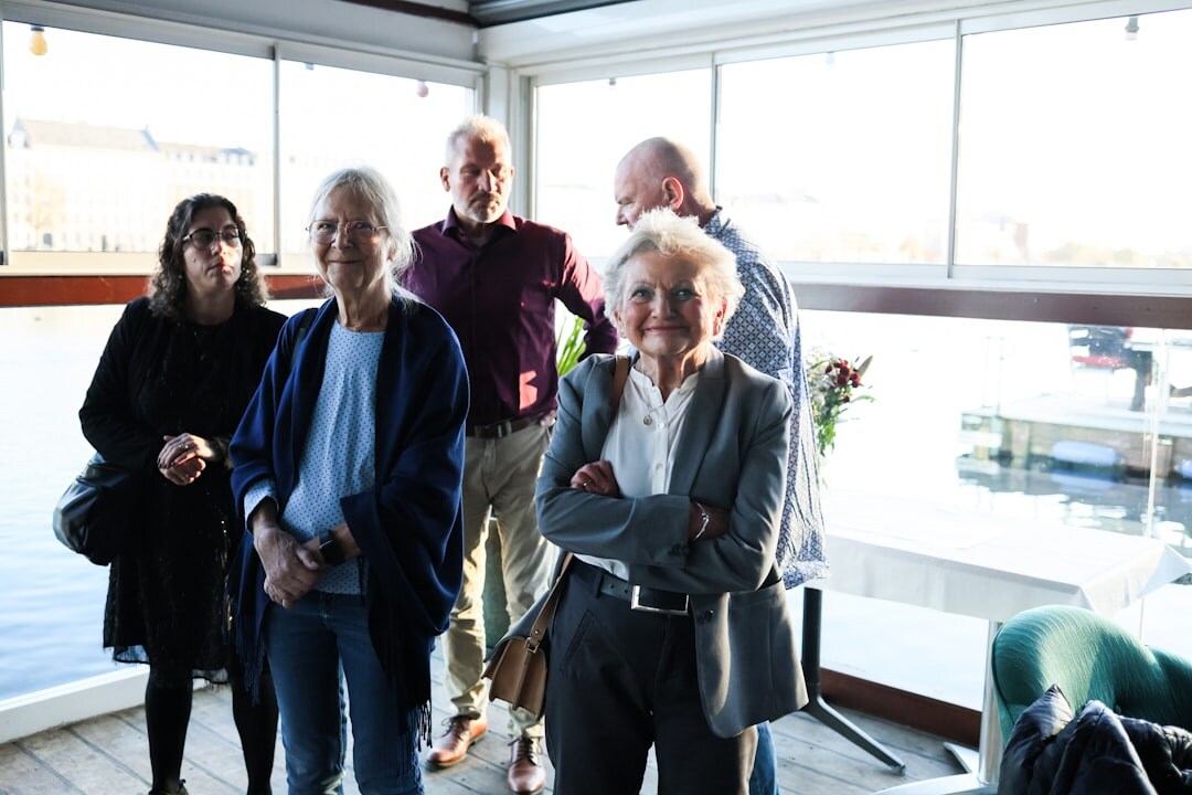 group of seniors at social event
