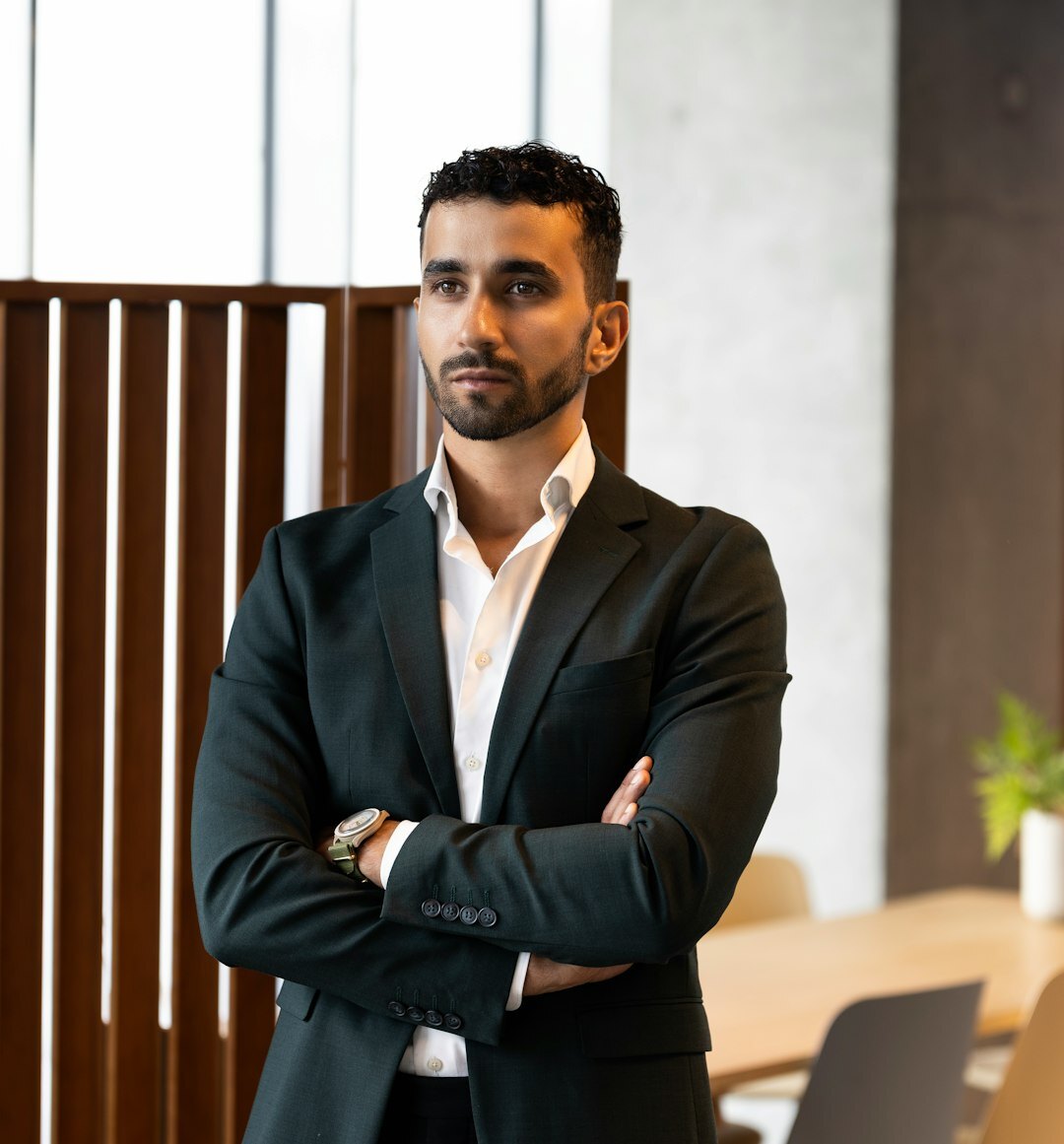 Portrait of male event manager
